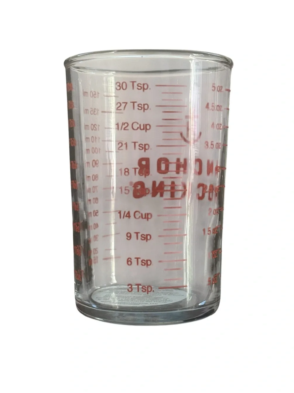 Anchor Hocking Measuring Cup 5oz Glass Kitchen Use Only Made in USA NEW